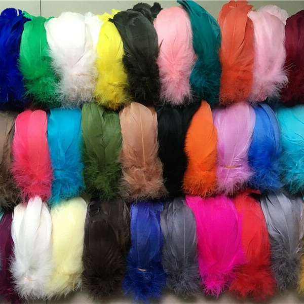 100PCS 6-12cm Feathers Plume Craft Hat Decorations Party Balloon ~ 28 Colours ~