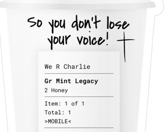 Charlie Kirk's Drink Sticker | Professionally Printed Kiss-Cut Vinyl Decals | Supports Turning Point | MAGA Stocking Stuffer