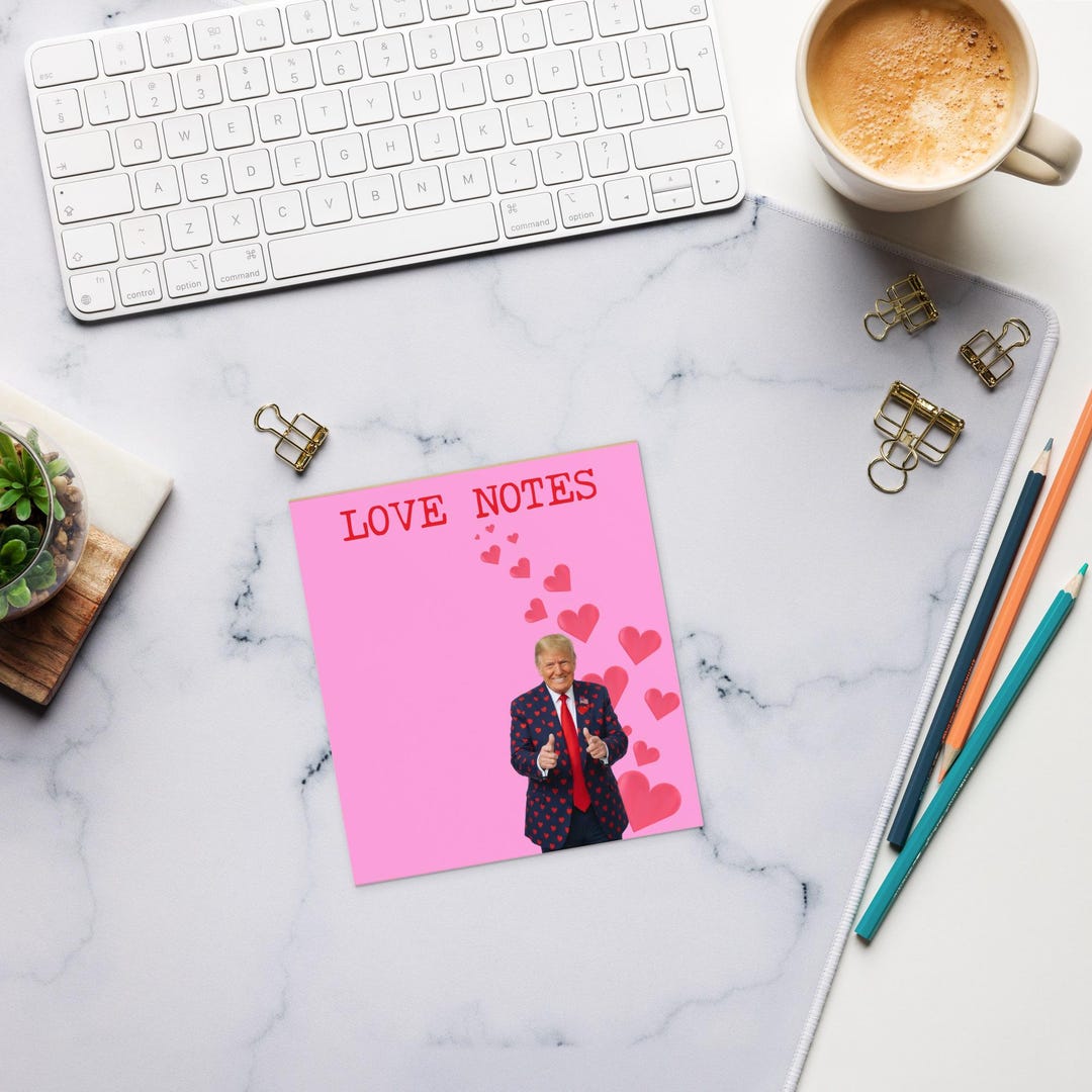 Trump Valentine Notepad Tear off Pages | Free Shipping - Etsy