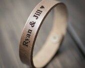 Customized Bracelet, Personalized Bracelet, Leather Bracelet, Custom Cuff Bracelet engraved, Gift for him- Driftwood