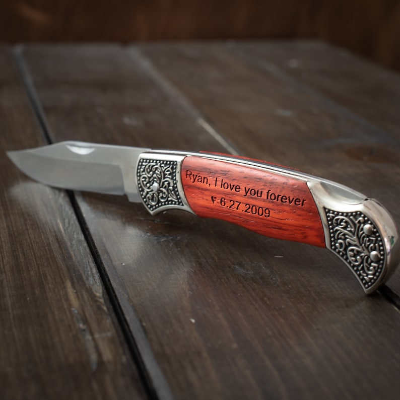 Personalized Pocket Knife Engraved Knifes for Men Anniversary Etsy