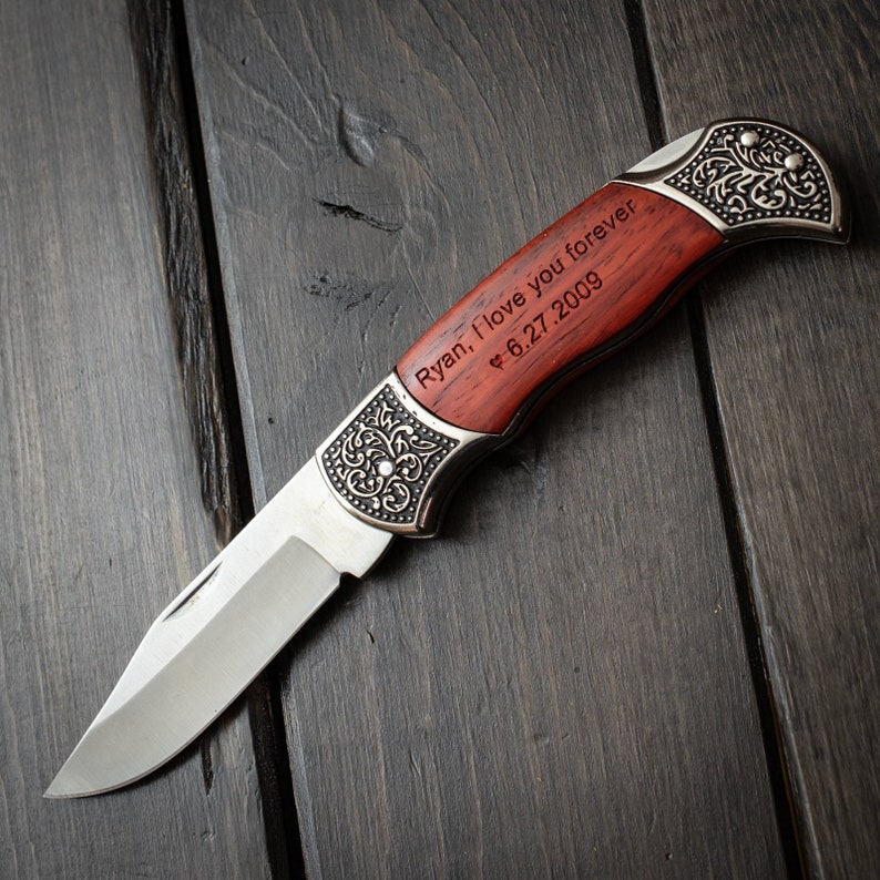 Personalized Pocket Knife Engraved Knifes for Men Anniversary Etsy