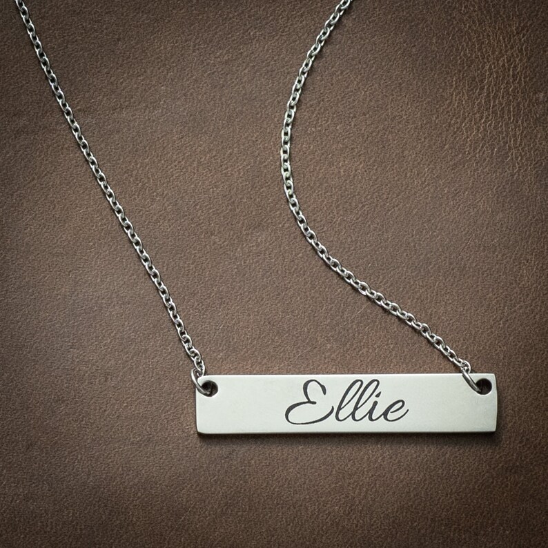 Wedding Personalized Bar Necklace Roman Numeral necklace Bar Necklace Name Necklace Monogram Necklace bridesmaid gift