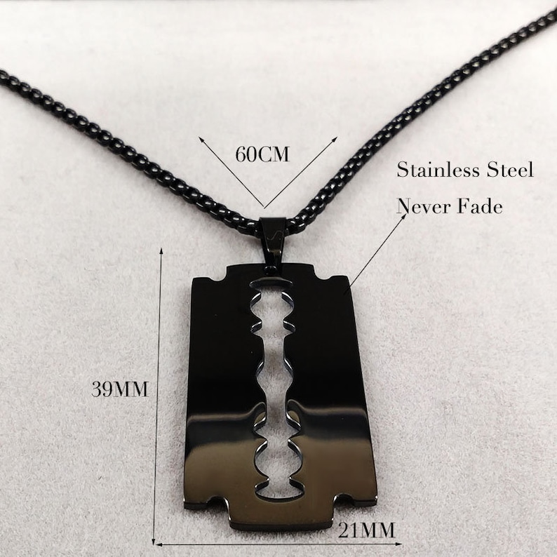 Razor Blade necklace Etsy