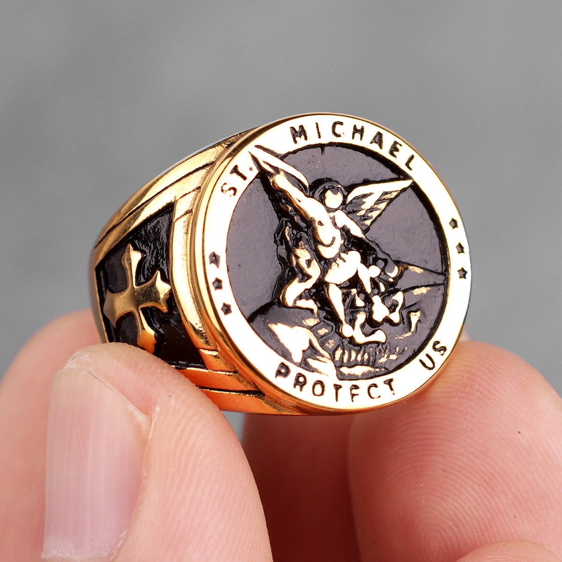 Ring of Protection. Archangel Michael Ring. Stainless Steel Etsy