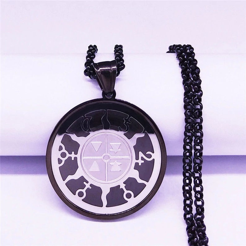 Stainless Steel. Elemental magic necklace
