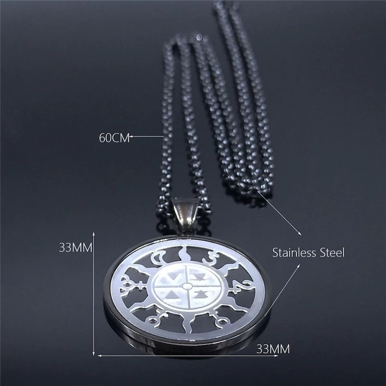 Stainless Steel. Elemental magic necklace