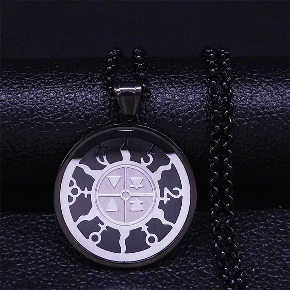 Elemental magic necklace. Stainless Steel. Etsy