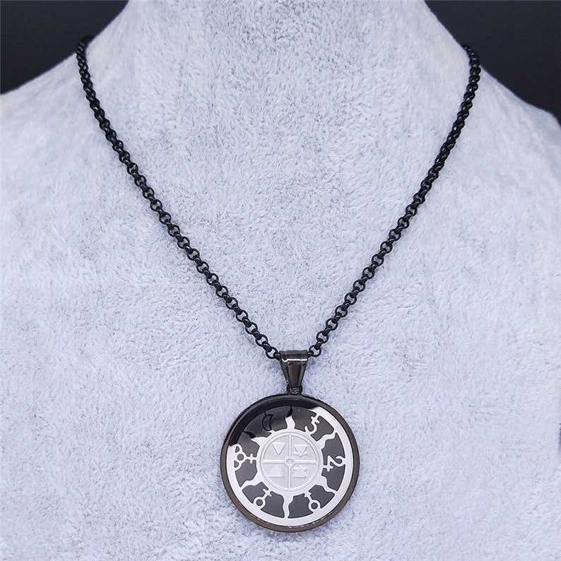 Stainless Steel. Elemental magic necklace