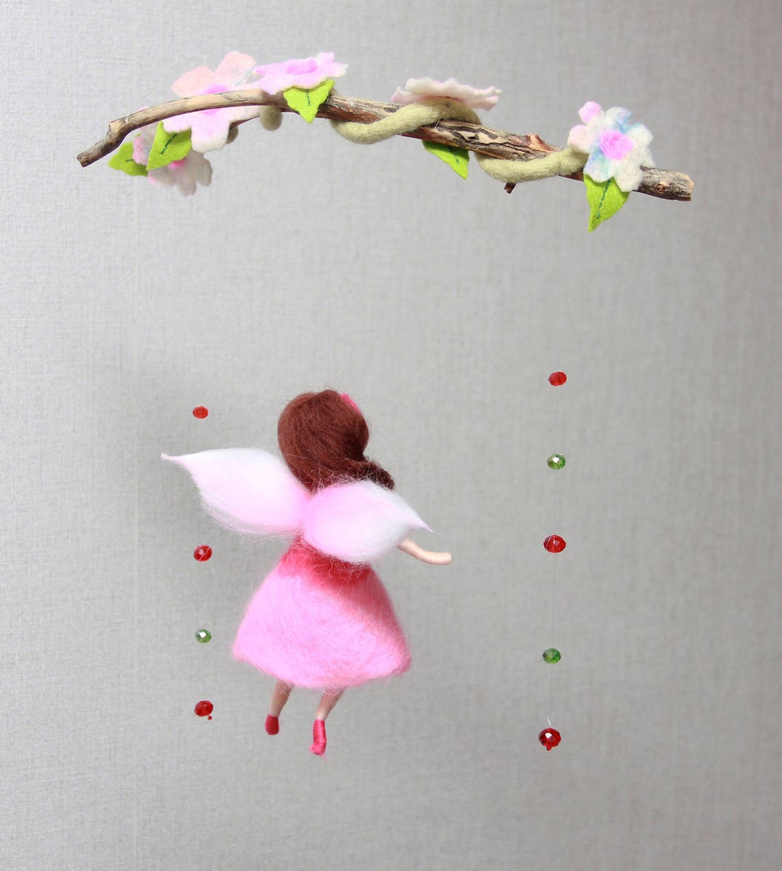 Baby mobile Flower Fairy nursery mobile girl crib mobile Etsy