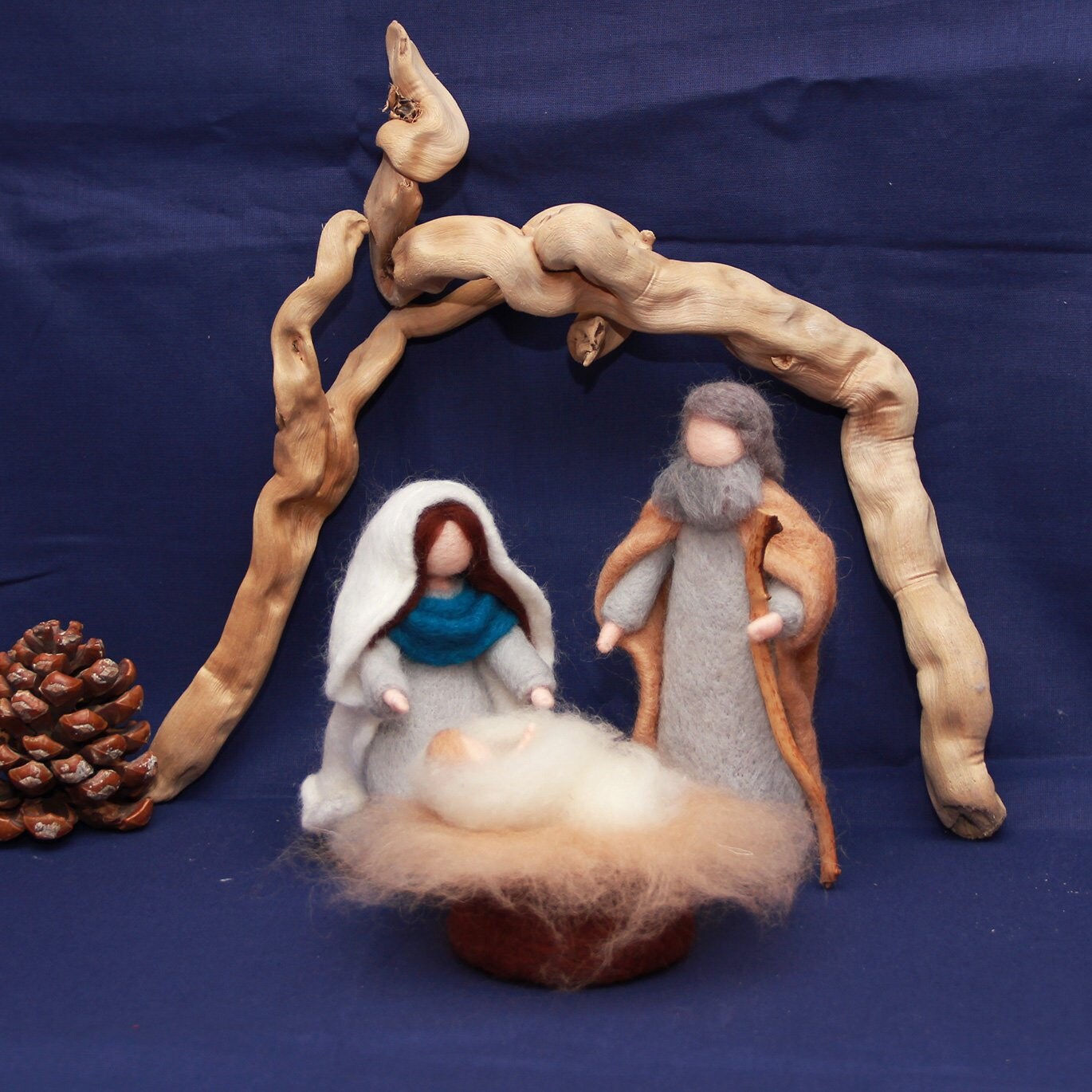 Needle felted Nativity Set Nativity Scene Christmas Etsy
