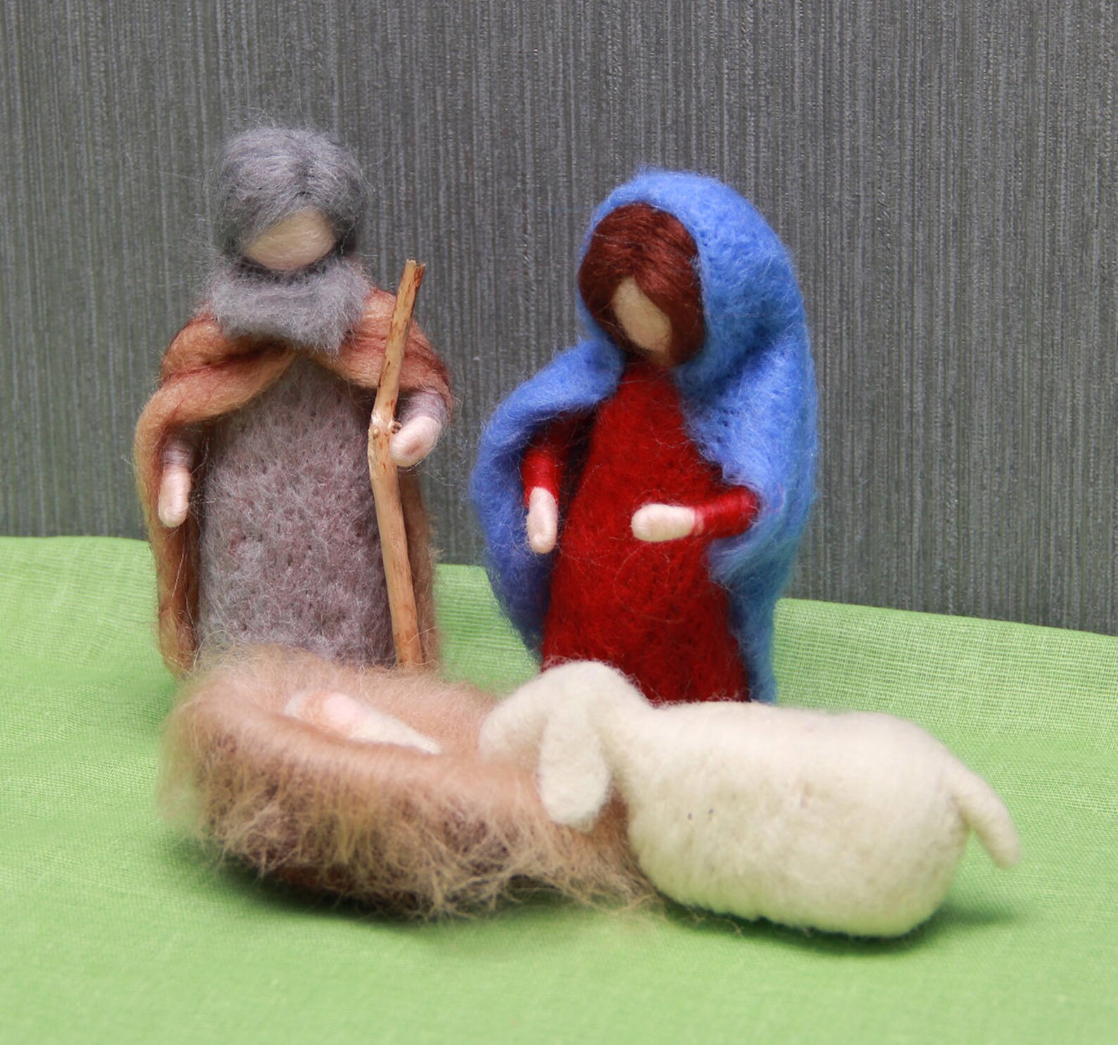 Needle felted Nativity Set Nativity Scene Christmas gift Etsy