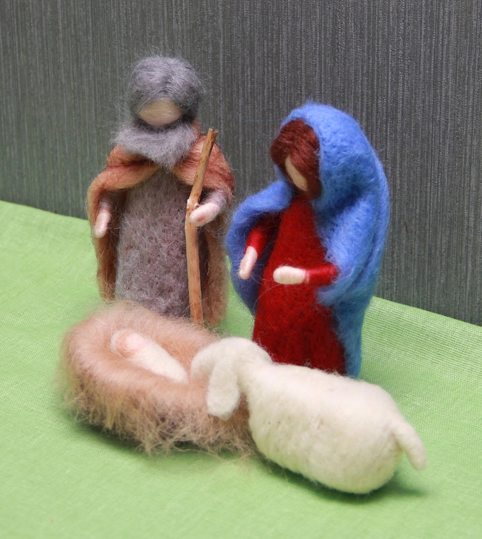 Needle felted Nativity Set Nativity Scene Christmas gift Etsy