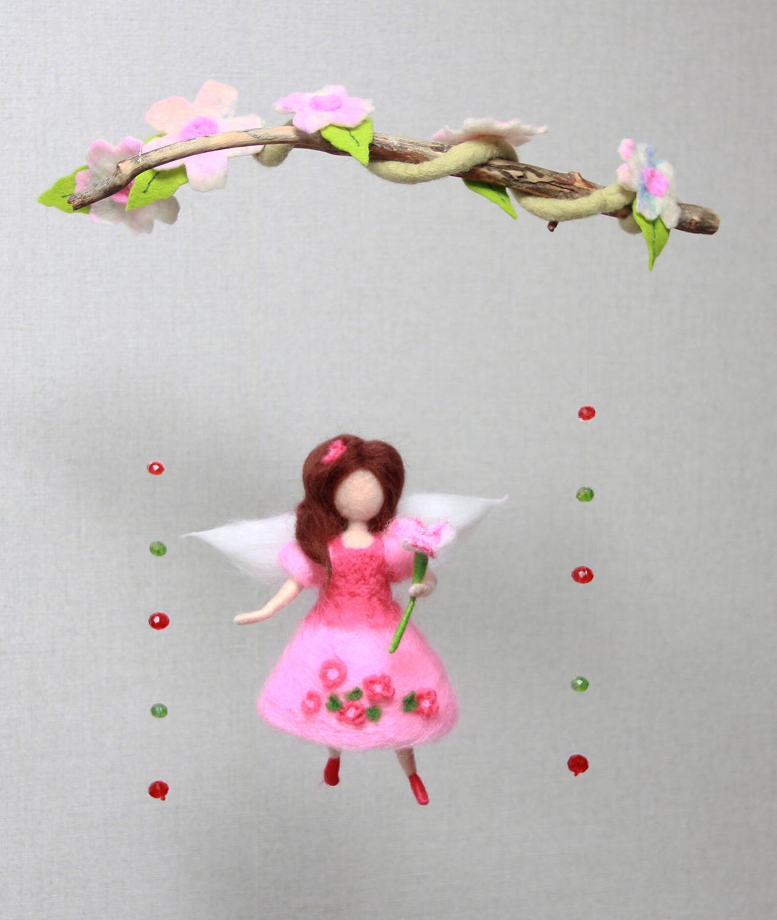 Baby mobile Flower Fairy nursery mobile girl crib mobile Etsy