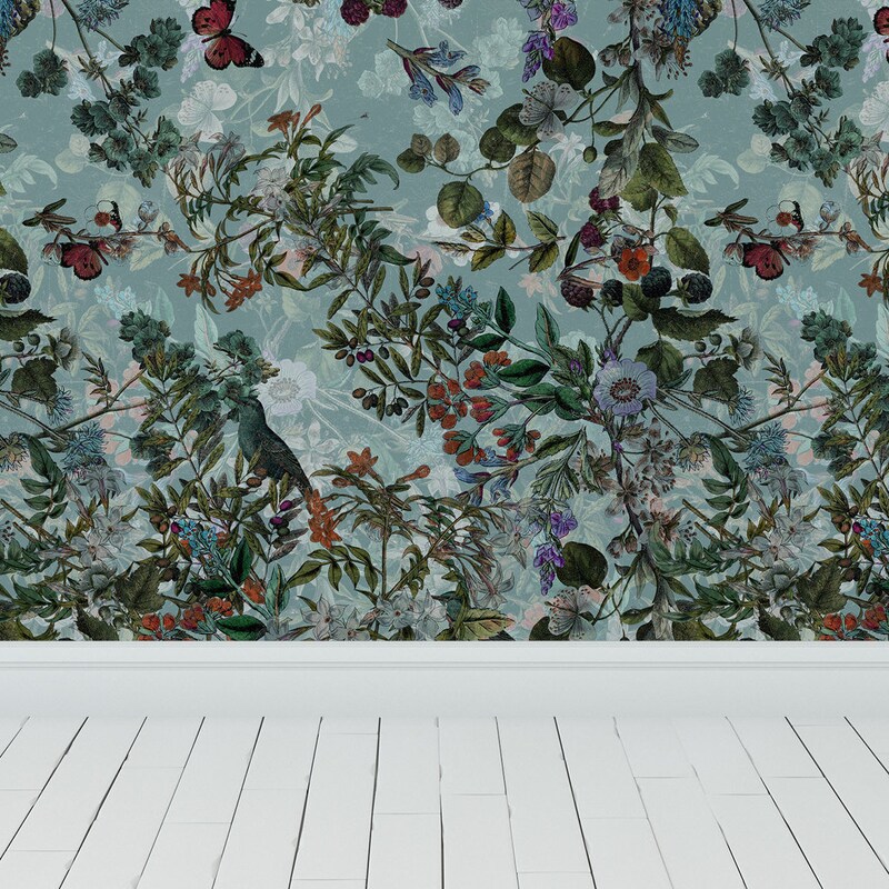 Vintage Botanical Wallpaper - Etsy