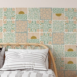 Retro Vibes Tile Vinyl  Decal Stickers Pack, For Floors Kitchen Stairs, Removable Peel and Stick T223
