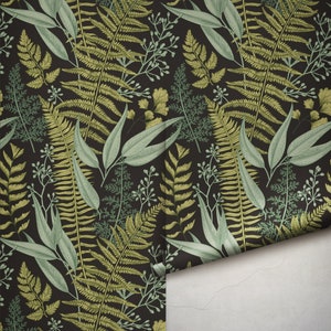 Natural Botanical Ferns Wallpaper A083 - Removable Peel and Stick Wallpaper