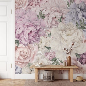 Multicolor Gorgeous Peony Mural KM074 Self Adhesive Large - Etsy