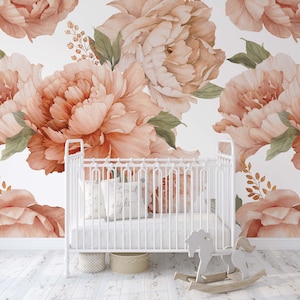 Spring Boho Peony KM194 Self Adhesive Large Scale Wallpaper Floral Traditional Pre-pasted or Peel and Stick Wallpaper