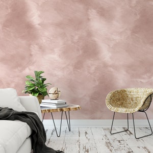 Mauve Dust Minimalist Wallpaper Mural – Soft Neutral Wall Design, Peel and Stick or Pre-pasted M021