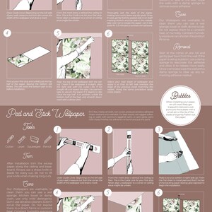 Watercolor Tropical Floral Mural: Boho Baby Room Wallpaper Bild 10