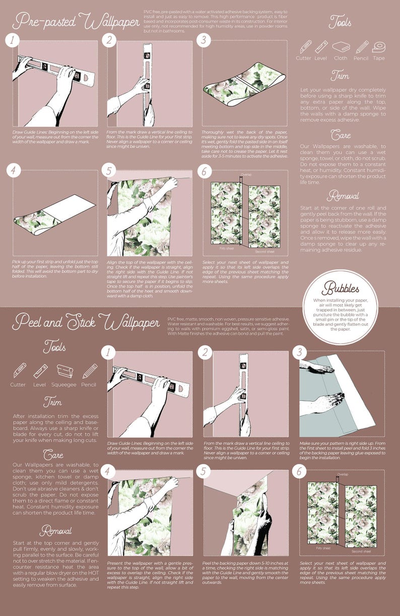 Watercolor Tropical Floral Mural: Boho Baby Room Wallpaper Bild 10