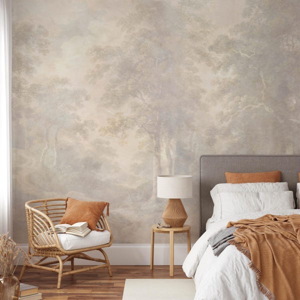 Forest Vale Wallpaper Mural: Removable Peel and Stick - M109