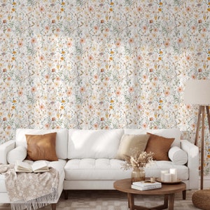 Avery Wallpaper A304 Wallpaper Removable Peel and Stick Repositionable or Traditional Pre-pasted Pressed Floral Watercolor Wallpaper image 9