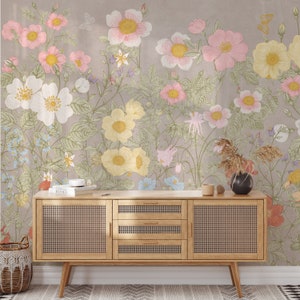Celine Mural M063 - Large Scale Girl Nursery Wallpaper Peel and Stick Removable Repositionable