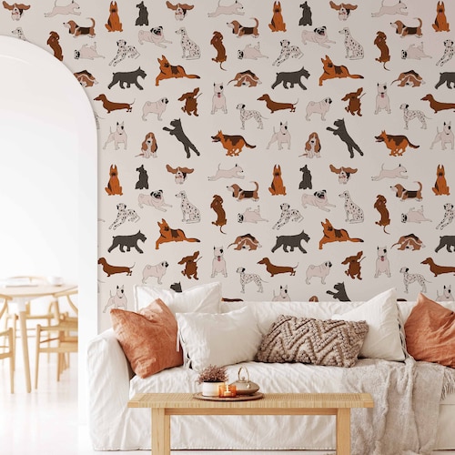 Dog Days Peel and Stick Wallpaper - Etsy