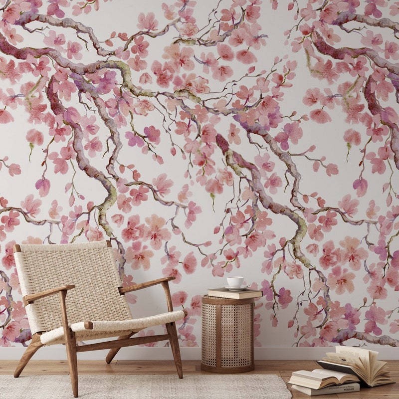 Cherry Blossom Wallpaper - Etsy