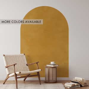 Mustard Arch Wall Decal: Minimalist Color Block, Peel and Stick