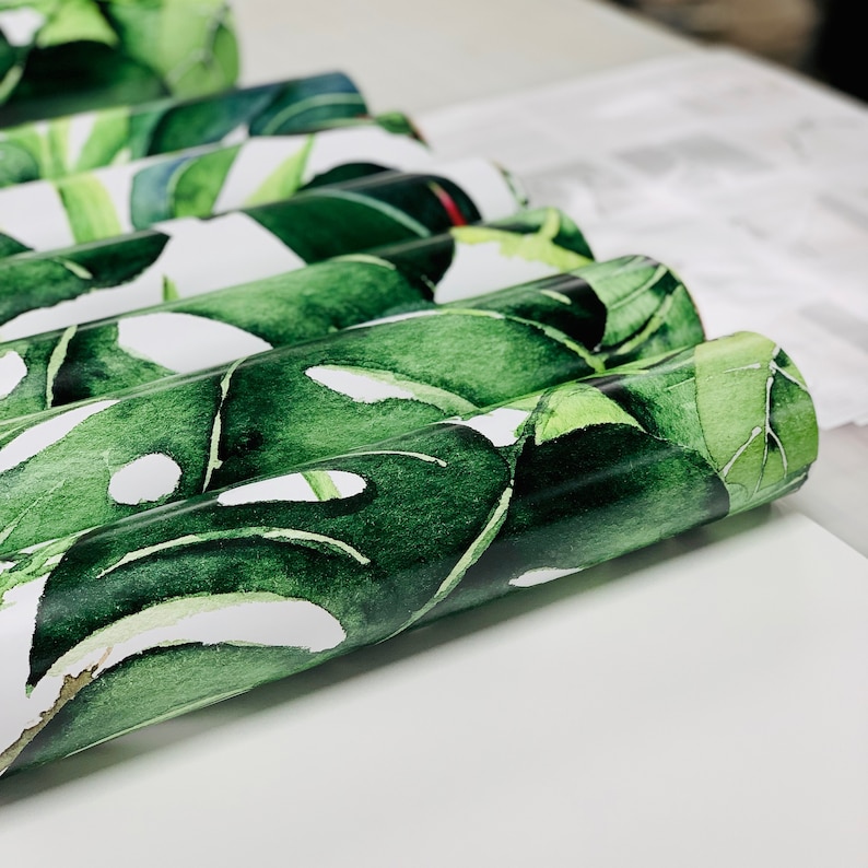 Tropical Rainforest Foliage Removable Self Adhesive Wallpaper Etsy