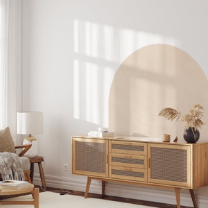 Neutral Color Block Arch Wall Decal: Peel and Stick Decor