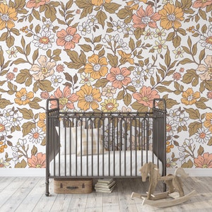Floral Peel and Stick Wallpaper: Vintage Annete Mural