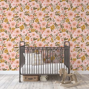 Blomming Garden Wallpaper A275  Wallpaper Peel and Stick Removable Repositionable or Traditional Pre-pasted