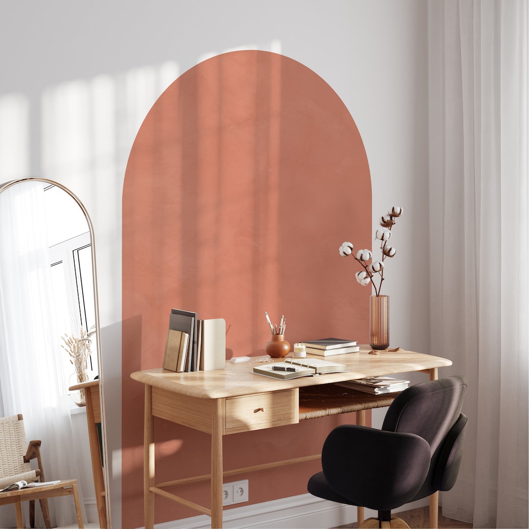 Coral Arch Wall Decal: Minimalist Color Block, Peel and Stick - Etsy