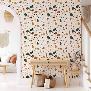 The Bold Terrazzo Wallpaper A157 Removable and Repositionable Peel and Stick or Traditional Pre-pasted Wallpaper