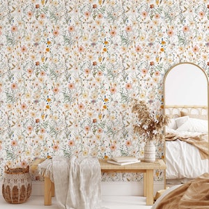 Avery Wallpaper A304 Wallpaper Removable Peel and Stick Repositionable or Traditional Pre-pasted Pressed Floral Watercolor Wallpaper image 7