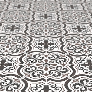 Elegant Moroccan Full Tile Decal Vinyl Stickers Pack / Floor Flooring Bathroom Kitchen Stairs Self Adhesive Removable Peel and Stick T030