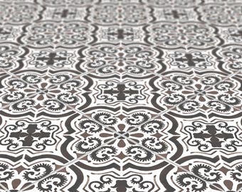 Elegant Moroccan Full Tile Decal Vinyl Stickers Pack / Floor Flooring Bathroom Kitchen Stairs Self Adhesive Removable Peel and Stick T030
