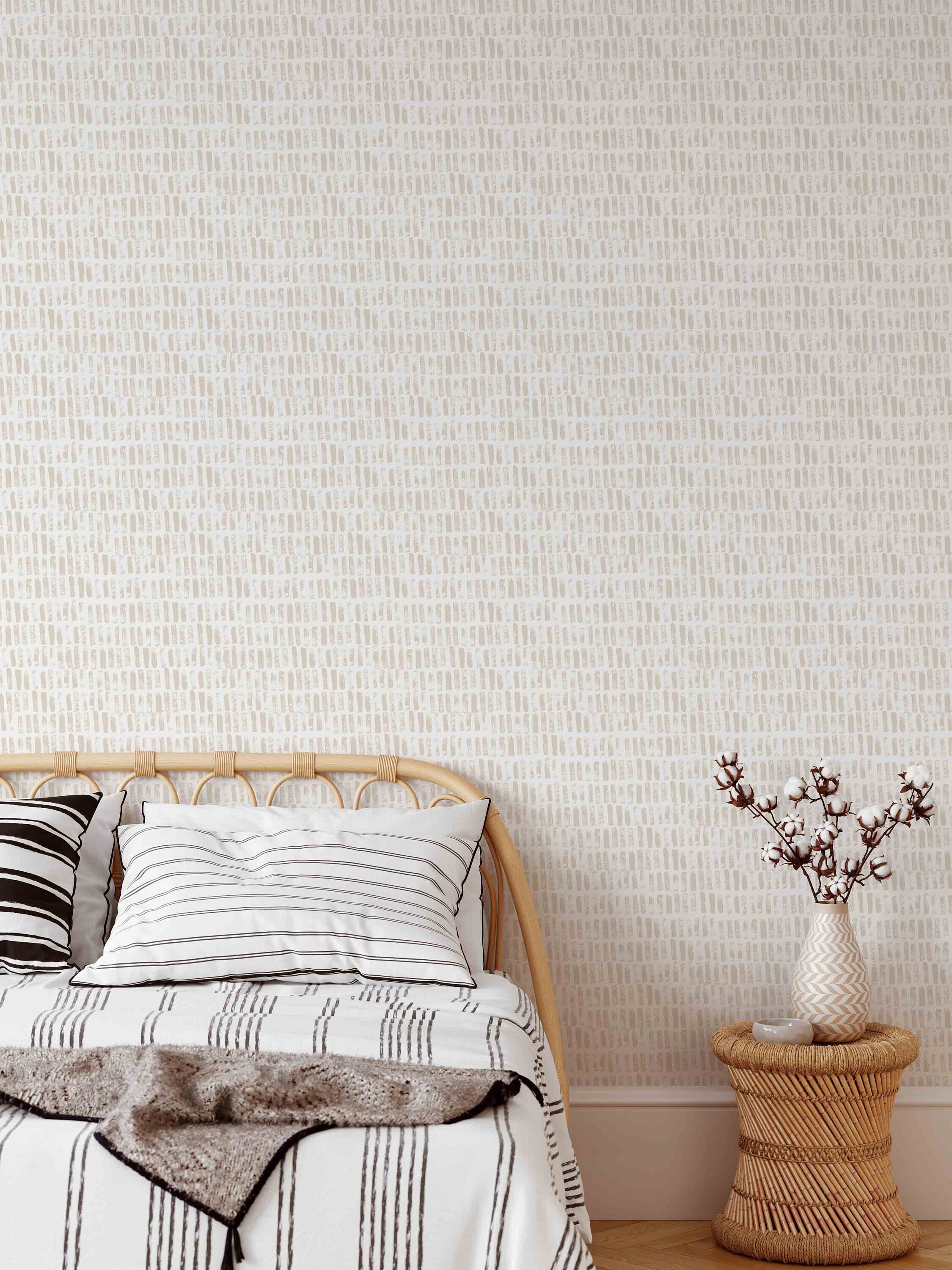 Paint Brush Dotted in Sand Wallpaper A151, Abstract Removable and  Repositionable Peel and Stick or Traditional Pre-pasted Wallpaper -   France