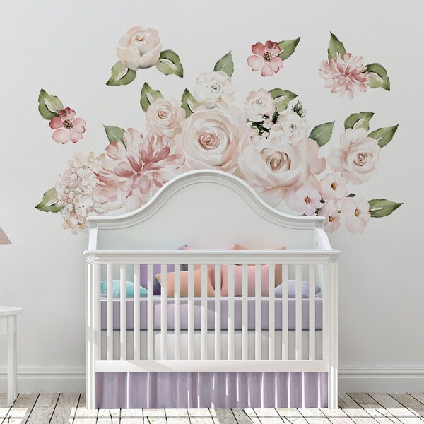 Rose Wall Decal Etsy