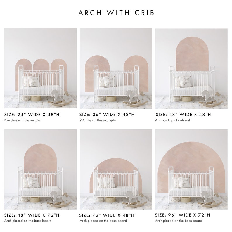Antique Pink Arch Wall Decal Minimalist Color Block Arch - Etsy