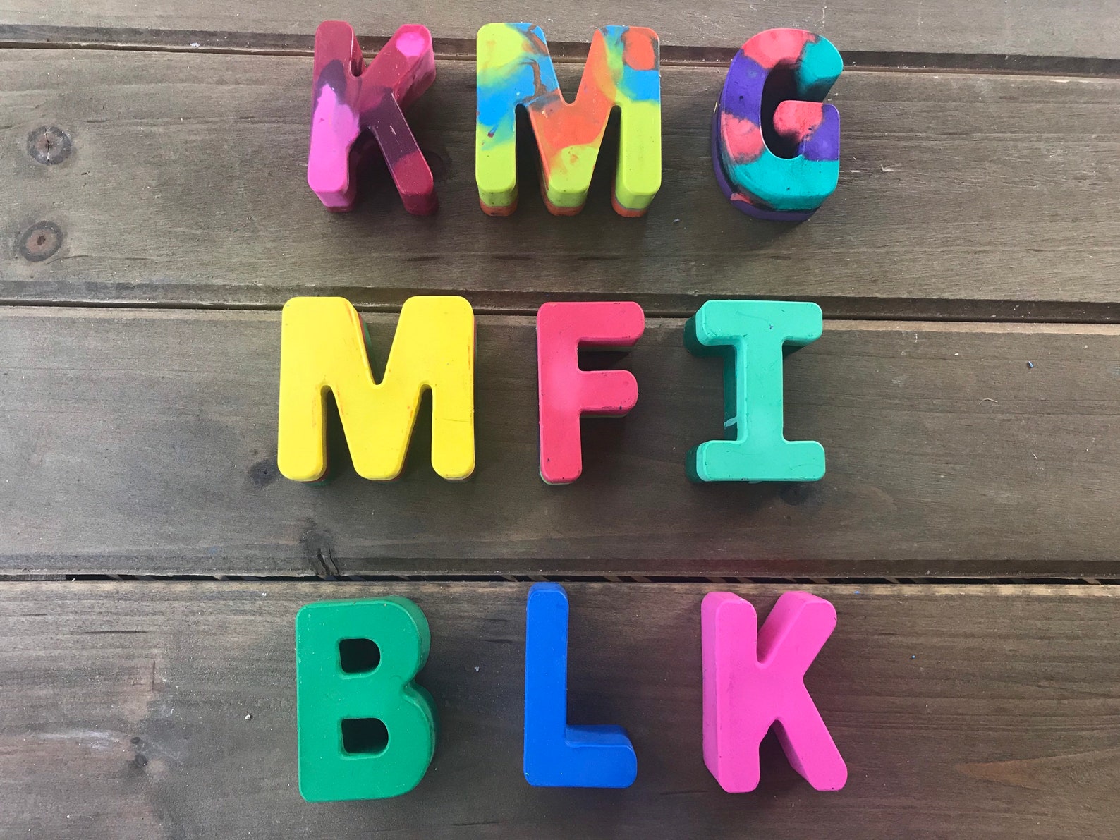 Alphabet Crayons Set Learning ABC Letters | Etsy