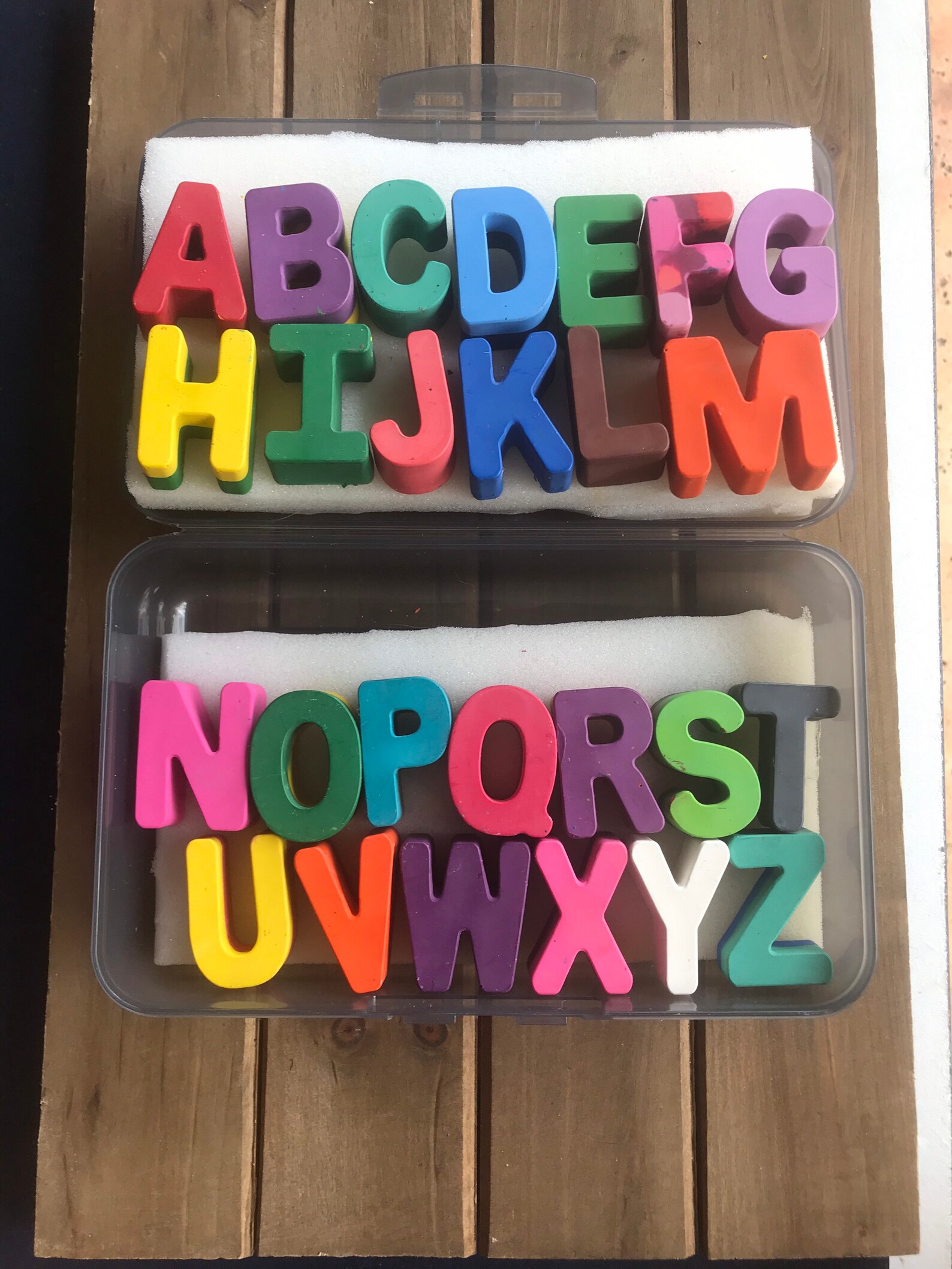 Alphabet Crayons Set Learning ABC Letters Etsy