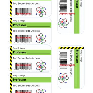 Downloadable Science Party ID Badges Science Birthday Party - Etsy