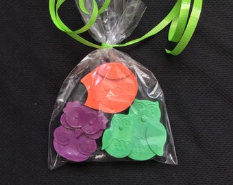 Owl Crayons Favors 10-25 bags- Woodland Birthday- Forest Animal