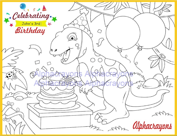 Dinosaur Birthday Coloring Pages - Mom. Wife. Busy Life.