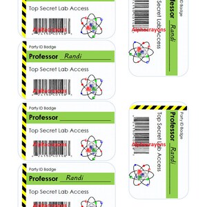 Downloadable Science Party ID Badges Science Birthday Party - Etsy